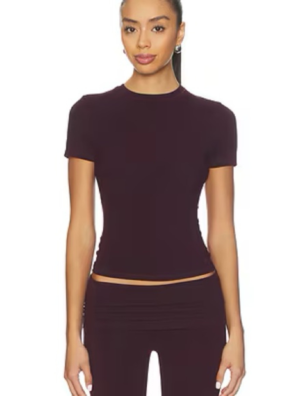 Skims cotton jersey Top in Plum